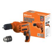 Дрель  ДЭ-450Б, мощ. 450 Вт, 0-3000 об/мин, БЗП, 0,8-10 мм, рев. рег. оборот, шнур 2 м, «Рубин» TDM