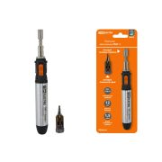 Паяльник автономный газовый ПАГ-1, (3 наконечника: жало, резак, фен), 12 мл «Алмаз» TDM