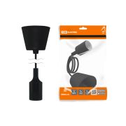 Патрон пластиковый Е27 с подвесом 1 м, черный TDM