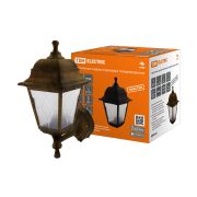 Светильник садово-парковый НБУ 04-60-001 четырехгранник, настенный, пластик, расс.пластик, бронза TDM