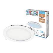 Светильник ультратонкий встраиваемый светодиодный «Даунлайт НАРОДНЫЙ» СВО (белый) 24 Вт 6500К