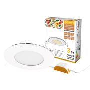 Светильник ультратонкий встраиваемый светодиодный «Даунлайт НАРОДНЫЙ» СВО (белый) 3 Вт 4000К