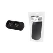 Колодка розеточная 2 гнезда 2П б/з 10А 250В черная серии «Народная»