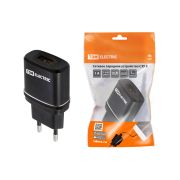 Сетевое зарядное устройство, СЗУ 3, 2,1 А, 1 USB, черный, TDM