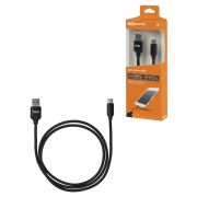 Дата-кабель, ДК 8, USB - USB Type-C, 1 м, тканевая оплетка, черный, TDM