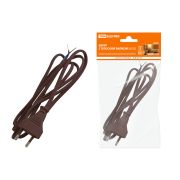Шнур с плоской вилкой ШУ02 ШВВП 2х0,75мм2 1,7 м. коричневый «ЭКО» TDM