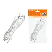 Шнур с плоской вилкой ШУ02 ШВВП 2х0,75мм2 1,7 м. белый TDM