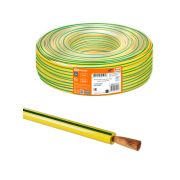 Провод ПуГВ 1х0,75 ГОСТ (100м), желто-зеленый TDM