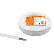 Провод ПГВВП 2х1 ГОСТ (20м), белый TDM