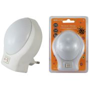Ночник «Овал» с выключателем, белый, 0,5 Вт, 220 В TDM