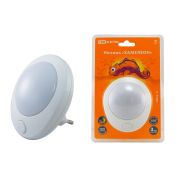 Ночник «Хамелеон»  D 75  с выключателем,белый, 0,5 Вт, 220 В TDM