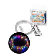 Гирлянда светодиодная «Роса 100-Д» 10 м, 100LED, многоцветн., ПДУ, USB, IP20, TDM