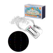 Гирлянда светодиодная «Роса - занавес» 2х2 м, 200LED, многоцветн., ПДУ, USB, IP20, TDM