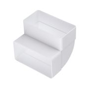 Соединительное колено вертикальное 90 гр. для прямоугольных воздуховодов, 60х120, TDM