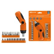 Набор, отвертка с реверсивно-рычажной рукояткой с насадками, №2, 21 предмет «Алмаз» TDM