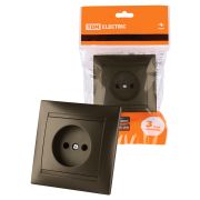 Розетка 2П 10А 250В бронза «Лама» TDM