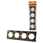 Рамка 4-х постовая горизонтальная бронза «Лама» TDM