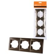 Рамка 3-х постовая горизонтальная бронза «Лама» TDM