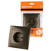 Розетка 2П+З 16А 250В  бронза «Лама» TDM