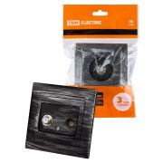 Розетка TV («мама») + SAT (F-разъем) 0-2400МГц старинное серебро «Лама» TDM