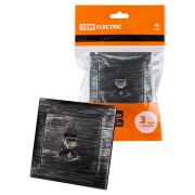 Розетка компьютерная RJ45 старинное серебро «Лама» TDM