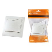 Выключатель 1 кл. с подсветкой 10А (основание керамика) белый «Таймыр» TDM