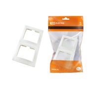 Рамка 2-х постовая вертикальная белая «Таймыр» TDM