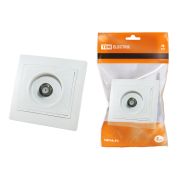 Розетка телевизионная типа F (SAT) белая «Таймыр» TDM