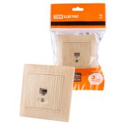 Розетка компьютерная RJ45 сосна «Лама» TDM