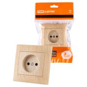 Розетка 2П 10А 250В с защ. шт. сосна «Лама» TDM