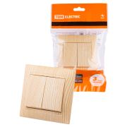 Выключатель 2-х кл. 10А сосна «Лама» TDM