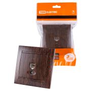 Розетка компьютерная RJ45 венге «Лама» TDM