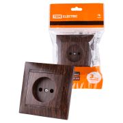 Розетка 2П 10А 250В венге «Лама» TDM