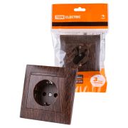 Розетка 2П+З 16А 250В венге «Лама» TDM