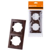 Рамка 2-х постовая вертикальная венге «Лама» TDM