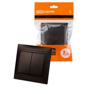 Выключатель на 2 направления 2 кл. 10А шоколад «Лама» TDM