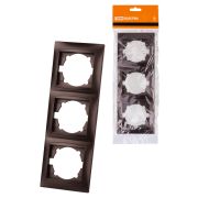 Рамка 3-х постовая вертикальная шоколад «Лама» TDM