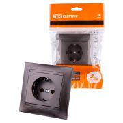 Розетка 2П+З 16А 250В шоколад «Лама» TDM