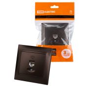 Розетка телефонная RJ11 шоколад «Лама» TDM