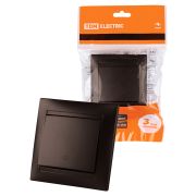 Перекрестный выключатель 1-кл. 10А шоколад «Лама» TDM