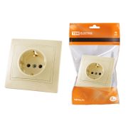 Розетка 2П+З 16А 250В (основание керамика) сл. кость «Таймыр» TDM