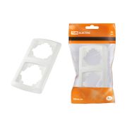 Рамка 2-х постовая горизонтальная белая «Онега» TDM