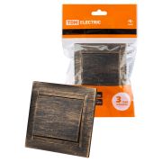 Кнопка звонковая 6А старинная бронза «Лама» TDM