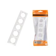 Рамка 5-ти постовая горизонтальная белая «Лама» TDM