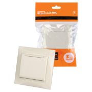 Розетка 2П+З 16А 250В IP44 с крышкой сл. кость «Лама» TDM