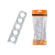 Рамка 5-ти постовая горизонтальная серебр. металлик «Лама» TDM