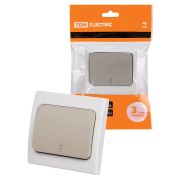 Переключатель на 2 направления 1-кл. скрытой установки IP54 10А серый «Вуокса» TDM