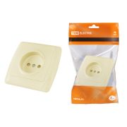 Розетка 2П 10А 250В с защ. шт. сл. кость «Онега» TDM