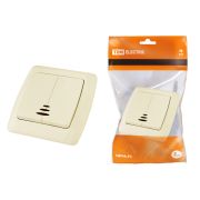 Выключатель 2 кл. с подсветкой 10А сл. кость «Онега» TDM