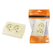 Розетка двойная 2П 10А 250В сл. кость «Онега» TDM